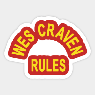 Wes Craven Rules! Sticker